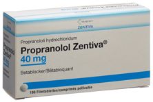 Propranolol Zentiva Filmtabl 40 mg Ds 180 Stk, Hauptbild