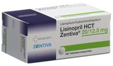 Lisinopril HCT Zentiva cpr 20/12.5 mg 100 pce, image principale