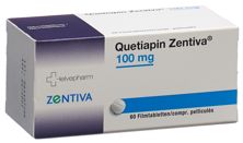 Quetiapin ZentivaFilmtabl 100 mg 60 Stk, Hauptbild