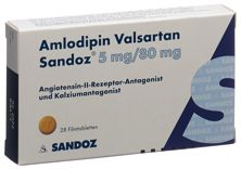 Amlodipin Valsartan Sandoz Filmtabl 5/80 28 Stk, Hauptbild