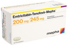 Emtricitabin Tenof. Mepha 200/245 mg 30 Stk, Hauptbild