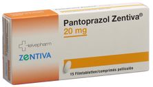 Pantoprazol Zentiva Filmtabl 20 mg 15 Stk, Hauptbild