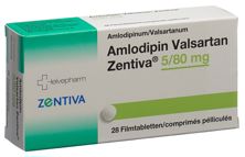 Amlodipin Valsartan Zentiva Filmtabl 5/80 28 Stk, Hauptbild