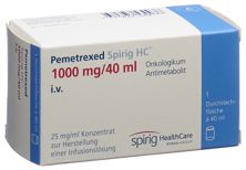 Pémétrexed Spirig HCconc perf 1000 mg/40ml, image principale
