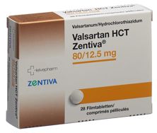 Valsartan HCT Zentiva Filmtabl 80/12.5mg 28 Stk, Hauptbild