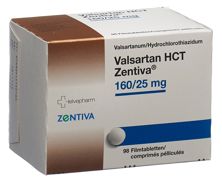 Valsartan HCT Zentiva Filmtabl 160/25mg 98 Stk, Hauptbild