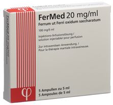 FerMed Inj Inf Präp 100 mg/5ml 5 Amp 5 ml, Hauptbild