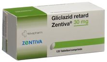 Gliclazide retard Zentiva cpr ret 30 mg 120 pce, image principale