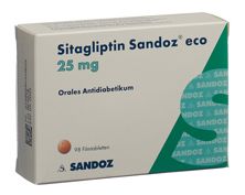 Sitagliptin Sandoz eco Filmtabl 25 mg 98 Stk, Hauptbild