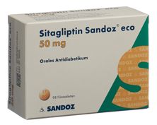 Sitagliptin Sandoz eco Filmtabl 50 mg 98 Stk, Hauptbild