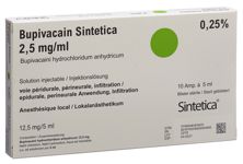 Bupivacain Sintetica 12.5 mg/5ml ste Bli 10 x 5 ml, Hauptbild