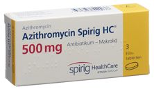 Azithromycine Spirig HC 500 mg 3 pce, image principale