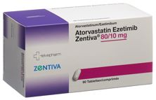 Atorvastatin Ezetimib Zentivacpr 80/10mg 90 pce, image principale
