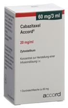 Cabazitaxel Accord Inf Konz 60 mg/3ml 3 ml, Hauptbild