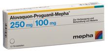 Atovaquon Proguanil Mepha Filmtabl 250/100 12 Stk, Hauptbild