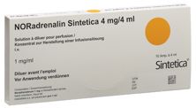 NORadrenalin Sintetica 4 mg/4ml 10 amp 4 ml, image principale