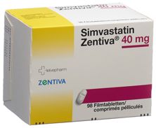 Simvastatin Zentiva Filmtabl 40 mg 98 Stk, Hauptbild