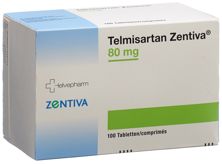 Telmisartan Zentiva Tabl 80 mg 100 Stk, Hauptbild