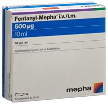 Fentanyl Mepha 500 mcg/10ml i.v./i.m. 10 Amp 10 ml, Hauptbild