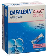 Dafalgan Direct Gran 250 mg Erdbeere Btl 16 Stk, Hauptbild