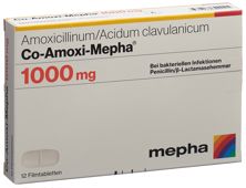 Co-Amoxi Mepha Filmtabl 1000 mg 12 Stk, Hauptbild