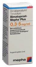 Bimatoprost Mepha Plus Gtt Opht Fl 3 ml, Hauptbild