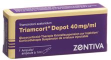 Triamcort Dépôt susp crist 40 mg/ml amp 1 ml, image principale