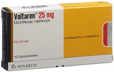 Voltarène supp 25 mg enf 10 pce, image principale