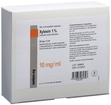 Xylésine sol inj 20 mg/2ml 100 amp 2 ml, image principale